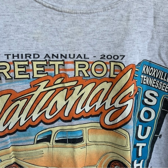 2007 33rd Annual Street Rod Nationals Tee Shirt Graphic Adult Size XL Knoxville - Picture 2 of 6